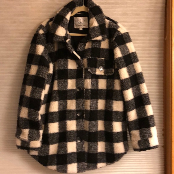 NWT Boundless North Sundance Catalog Black Plaid Jacket medium - Picture 1 of 4
